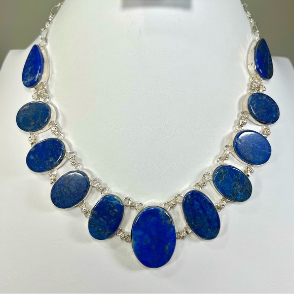 Jewelry - Lapis Lazuli 925 Large Gemstone Necklace